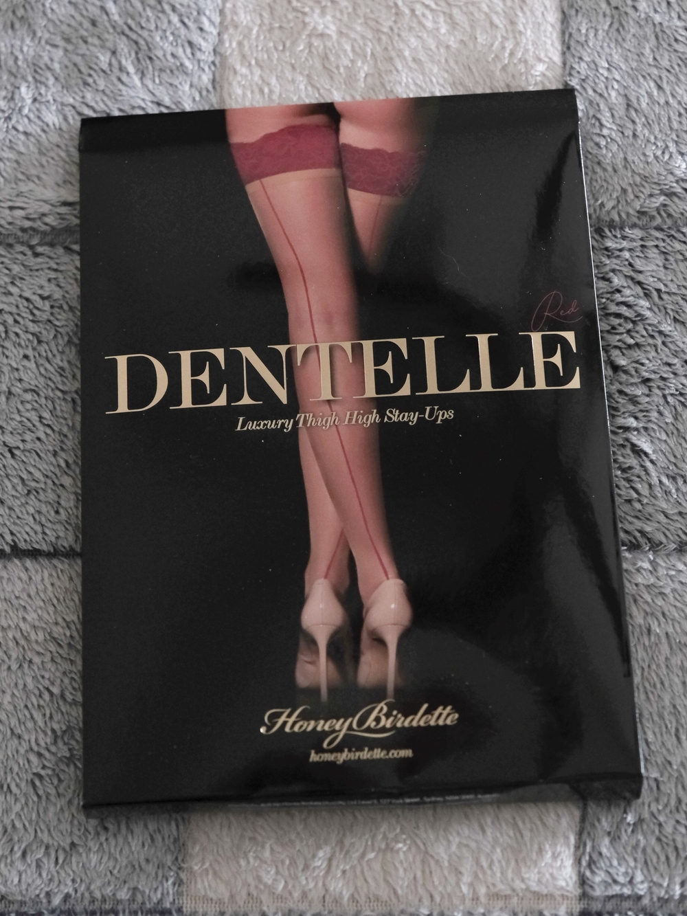 Honey Birdette Dentelle Luxury Thigh Highs in Red